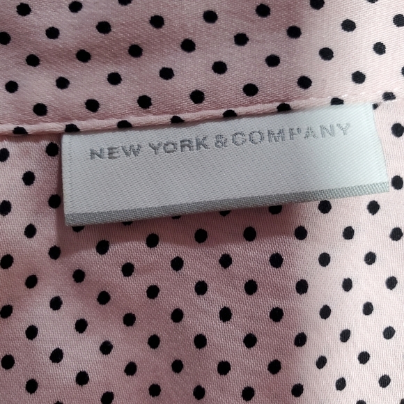 PINK buttondown with polka dots NEW XL - Picture 5 of 7